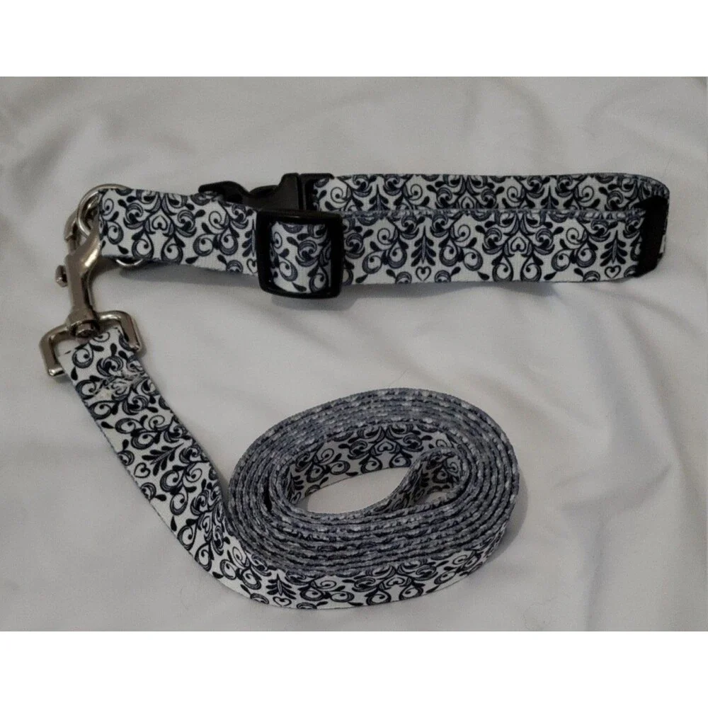 Yellow Dog Designs Art Inspired Standard Line Dog Collar and Leash Set